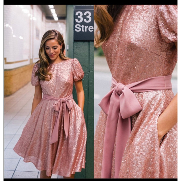 Gal Meets Glam Dresses & Skirts - NWT Gal Meets Glam Pink Sequin Beatrix Dress Size 0